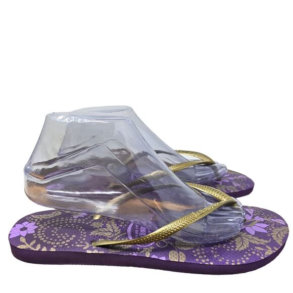 Havaianas Purple Gray Women's Flip Flops US 9 - Picture 4 of 7